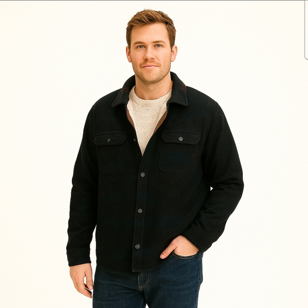 NWT Jachs New York Western Aztec Sherpa Flannel Vintage Chore Jacket Plus Sz 2XL
